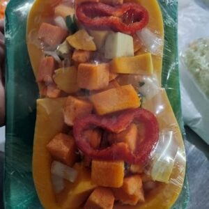 Bandeja de Zapallo entero (para horno, anco, zanahoria, cebolla y morrón)