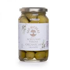 Aceitunas Verdes Orgánicas San Nicolás 250 gr.