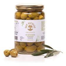 Aceitunas Verdes Orgánicas San Nicolás 500 gr.