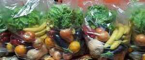 Bolsón Mixto de 6 kg de pesado, hortalizas y fruta.